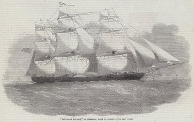 De Ocean Monarch, van Liverpool, gebouwd in Quebec door Edwin Weedon